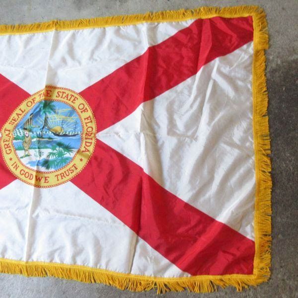 フロリダ州旗 アメリカ 旗 フラッグ ディスプレイ 観賞用 店舗什器 写真スタジオ アメリカ製 ビンテージ D 150 71 0015 ZV