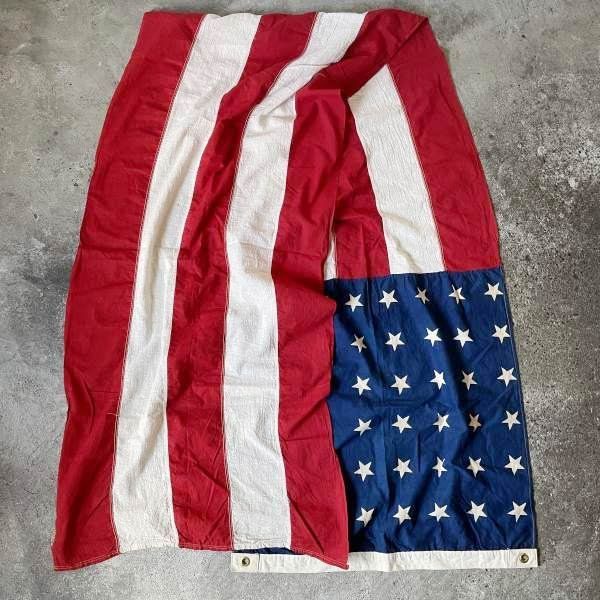 1910 s 1950 48星 星条旗 フラッグ 旗 コットン アメリカ国旗 40 50 ディスプレイ 店舗什器 アメリカ製 ビンテージ D 152 71 0010 ZV