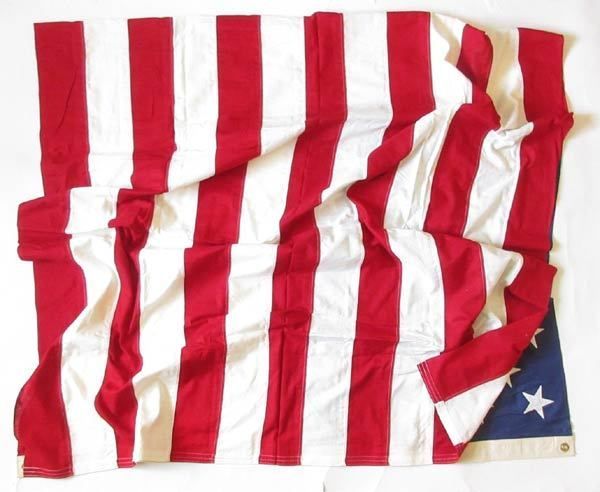 特大 ビンテージ アメリカ国旗 星条旗 50星 フラッグ コットン 152 cm 294 古着屋 カフェ 店舗什器 D 128 71 3985 ZV
