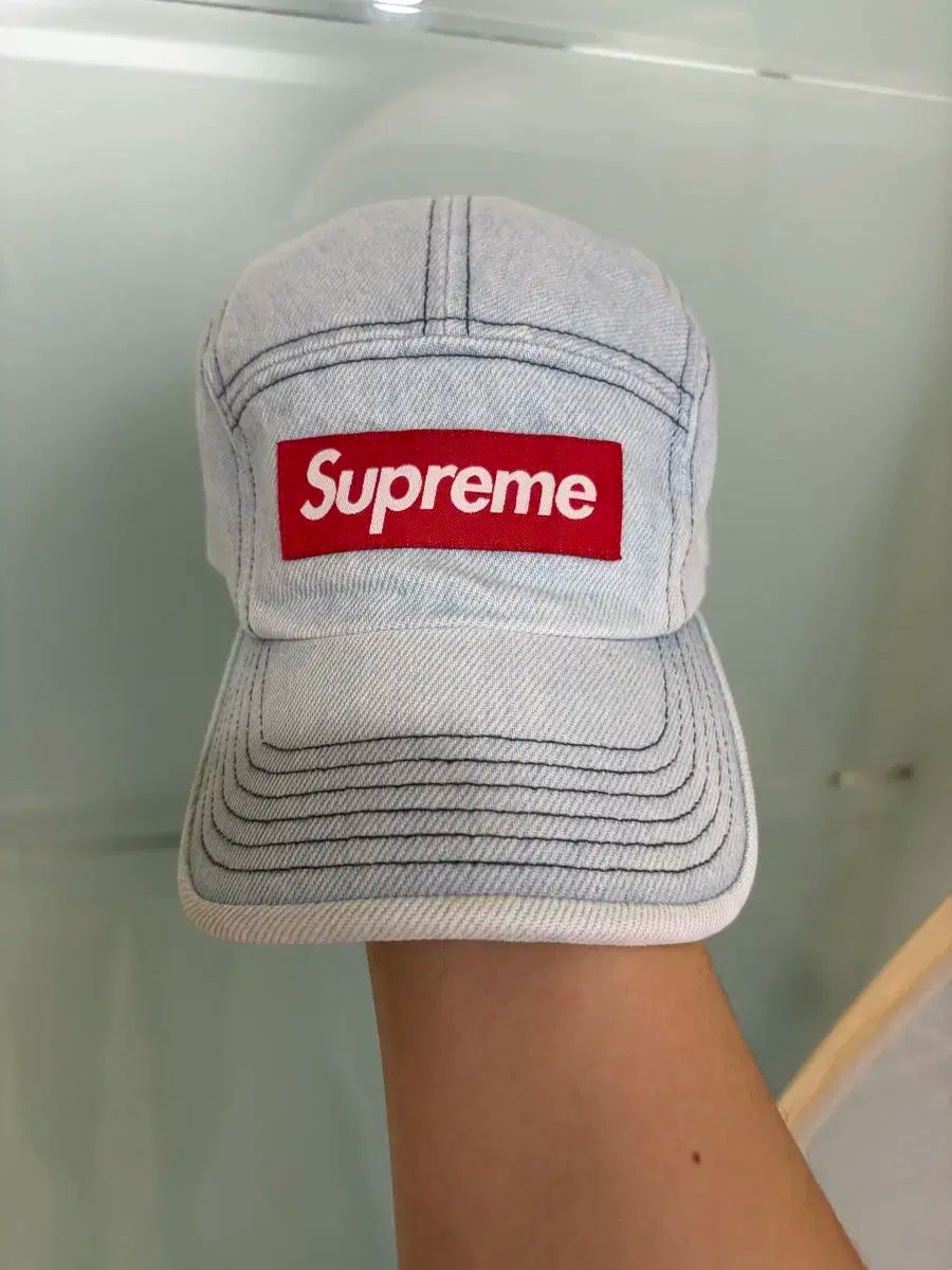 シュープリーム 22FW デニムキャンプキャップ 帽子 クリーム 件