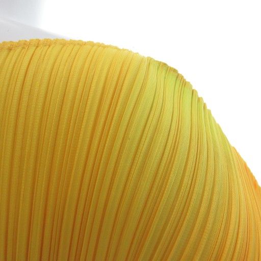  プリーツプリーズ PLEATS PLEASE イッセイミヤケ カットソー ブラウス 長袖 プリーツ加工 3 ブラウン イエロー マルチ UO GY 18 長袖 Tシャツ カットソー