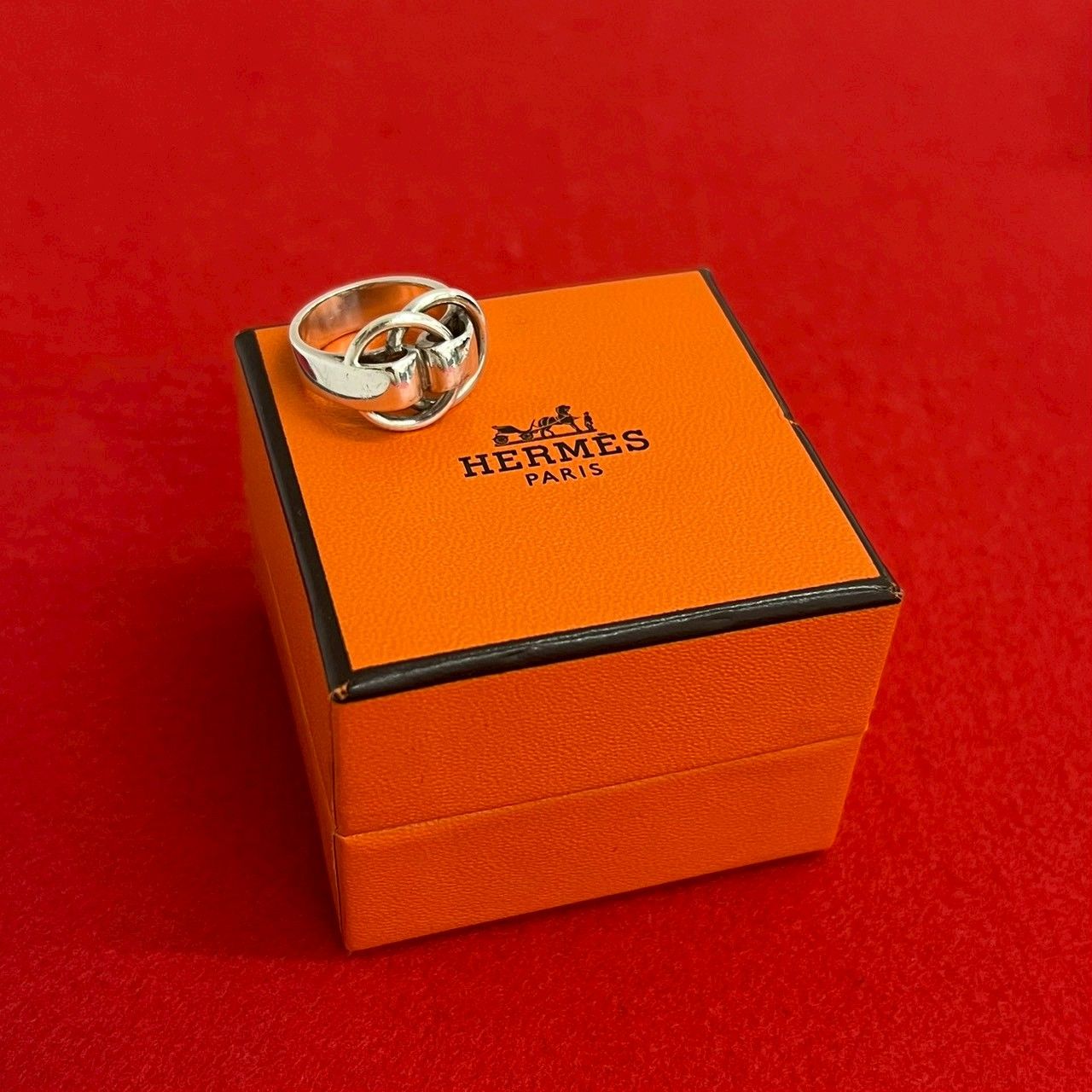 品 保存 HERMES エルメス ドゥザノー シルバー925 リング 指輪 8号 小物 レディース 58733