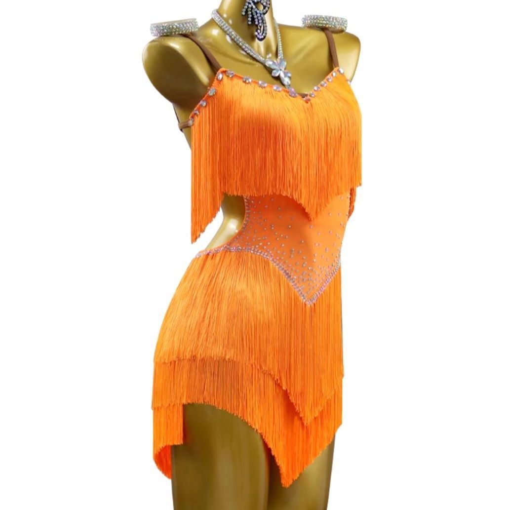  感 社交ダンス ドレス レディース 競技用 ステージ 舞台衣装 発表会 ダンスウェア ラテン サンバ ルンバ チャチャ ワルツ タンゴ モダンダンス パーティー 演出服 フラメンコ ベリーダンス フォーマルドレス P-125 ドレス ダンス衣装 社交ダンス