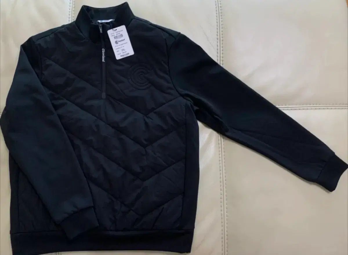 クリーブランド ゴルフ 防風裏地 ダウン ハーフジップ ブラック メンズ 95