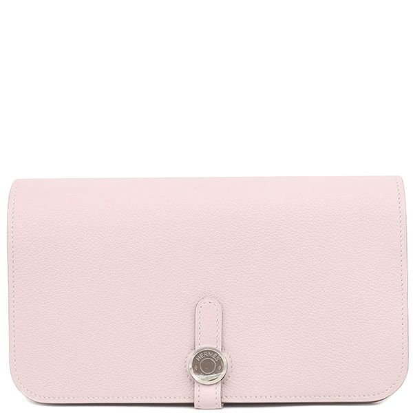 エルメス HERMES 長財布 ドゴンデュオ ドゴンGM エバー モーヴペール シルバー金具 二つ折り W刻印 製 箱