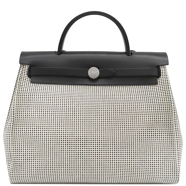 エルメス HERMES 2WAYバッグ エールバッグジップPM 31 ルトゥルネ キャンバス レザー トワルキャドリーユ ヴァッシュハンター ブラック キャンバス Z刻印 保存袋