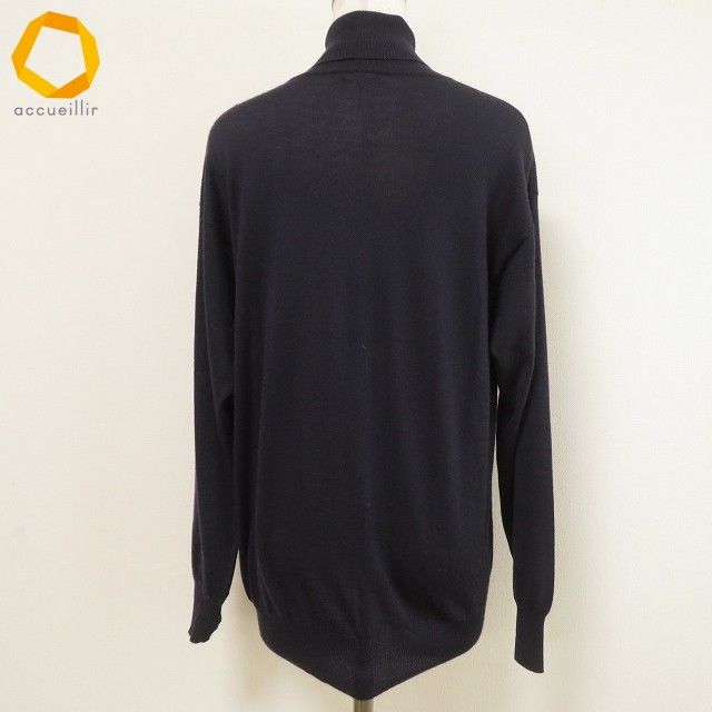 wnc セリーヌ CELINE セーター ニット 40 濃紺 カシミア タートルネック 薄手 イタリア製 レディース 816851