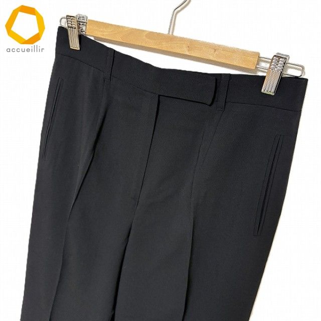  anc ケンゾー KENZO パンツ スラックス 40 黒 センタープレス ワイド レディース 969846 スラックス パンツ