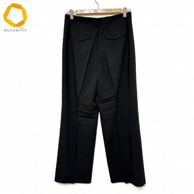 anc ケンゾー KENZO パンツ スラックス 40 黒 センタープレス ワイド レディース 969846