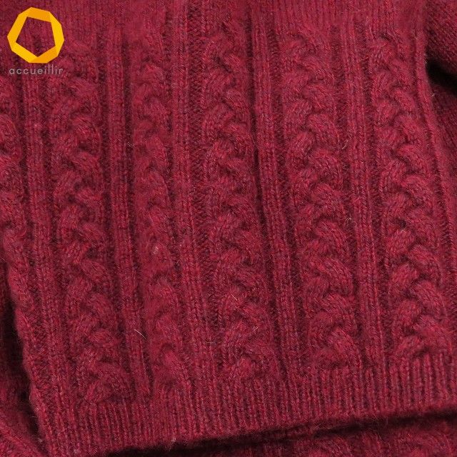 ライフスタイル wnc レリアン Leilian セーター ニット 11 ボルドー カシミア ハイネック レディース 918704