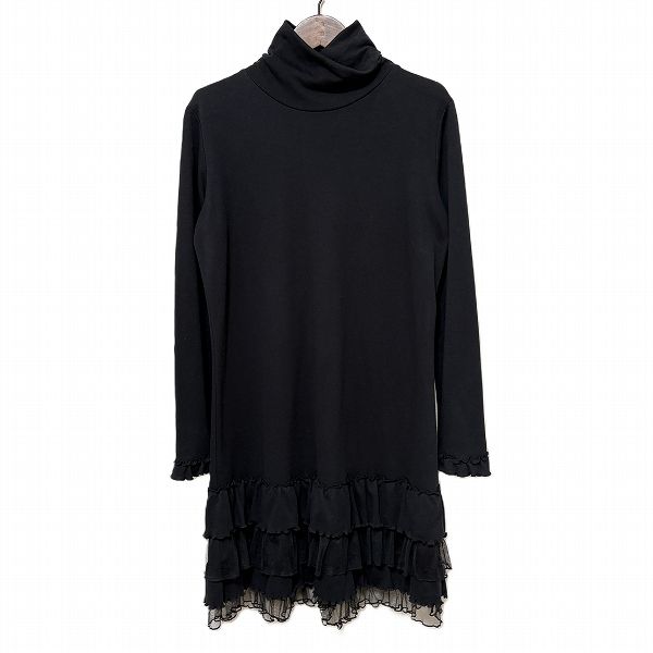 anc ピンクハウス PINKHOUSE ワンピース 黒 ハイネック フリル ティアード レディース 936022