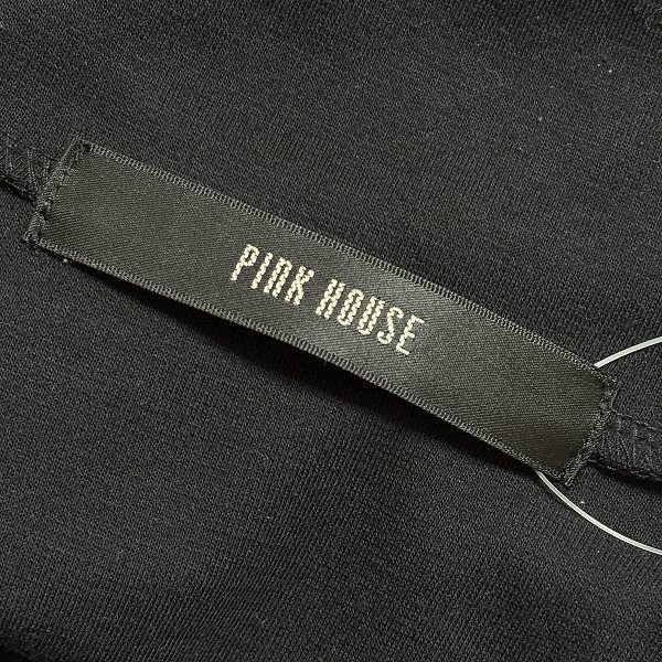  anc ピンクハウス ワンピース 黒 ハイネック フリル ティアード レディース 936022 長袖 七分袖 ひざ丈ワンピース