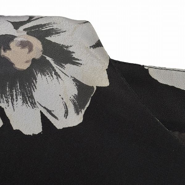 anc ハナエモリ HANAEMORI ワンピース 9A3 黒 ピンク ヴィンテージ 花