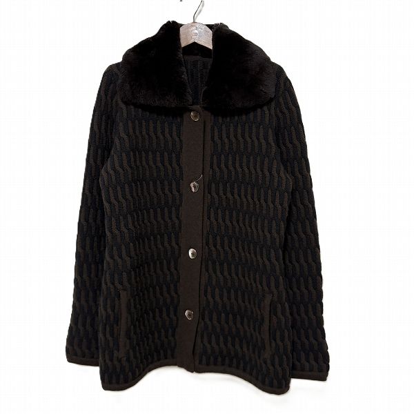レリアン MATUCCI イタリア製 ミンク カシミヤ ジャケット ニット切替 レリアン MATUCCI イタリア製 ミンク カシミヤ ジャケット ニット切替