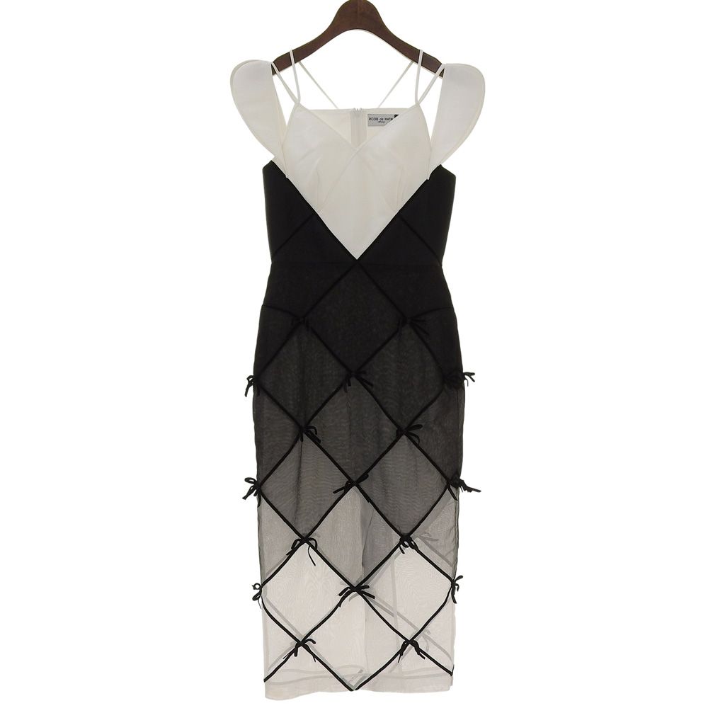 RoseedeMatin ロゼ ドゥ マタン レース ドレス ワンピース レディース S ホワイト ブラック