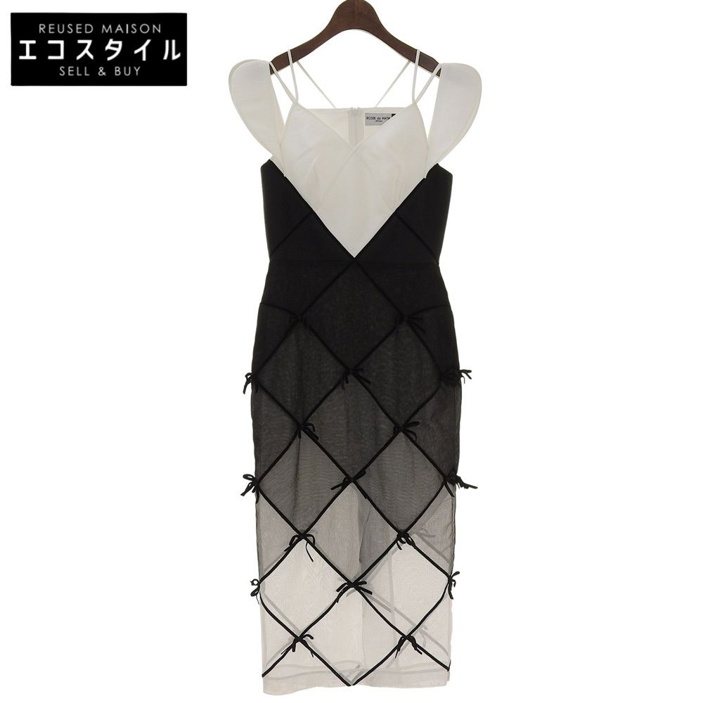 RoseedeMatin ロゼ ドゥ マタン レース ドレス ワンピース レディース S ホワイト ブラック S