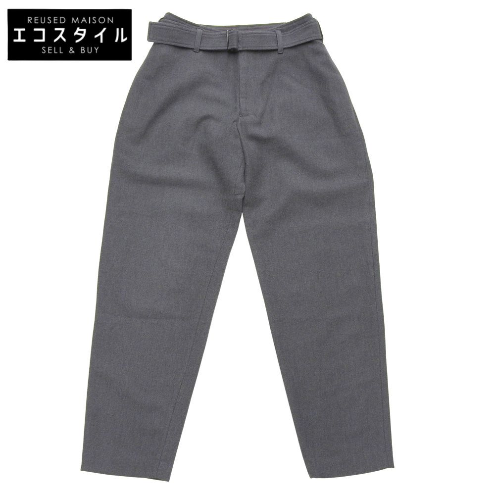 Yohji Yamamoto ヨウジヤマモト W C TWILL WASHER ベルテッドパンツ ボトムス レディース グレー 1 F0-P06-120 1