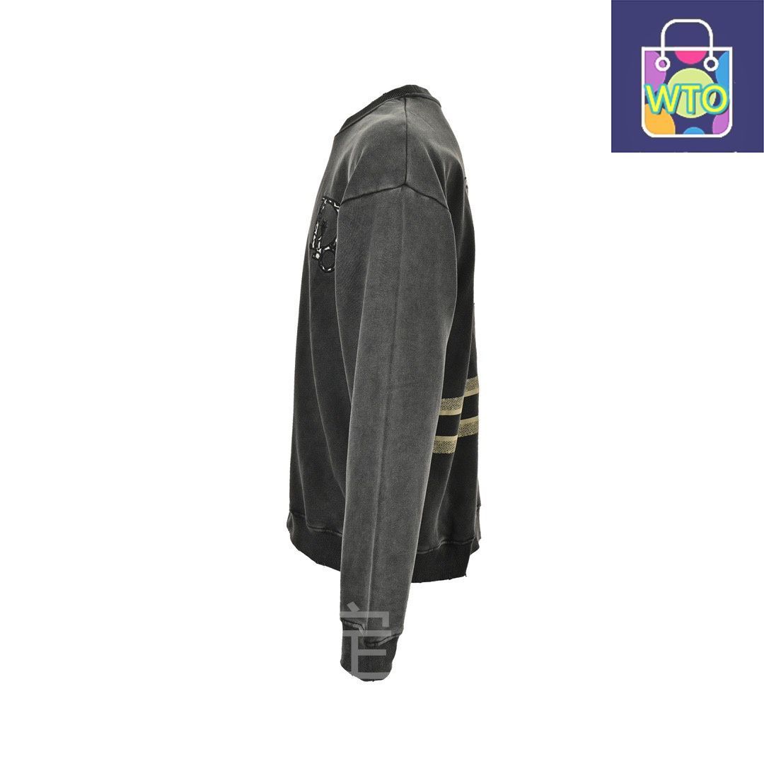 今日 Dior ディオール 刺繍ロゴウォッシュド丸首スウェット 高グラム重ニットコットンで肌触りが充実