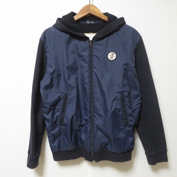 anc パパスプラス Papas+ ブルゾン パーカー M 紺 ジップアップ