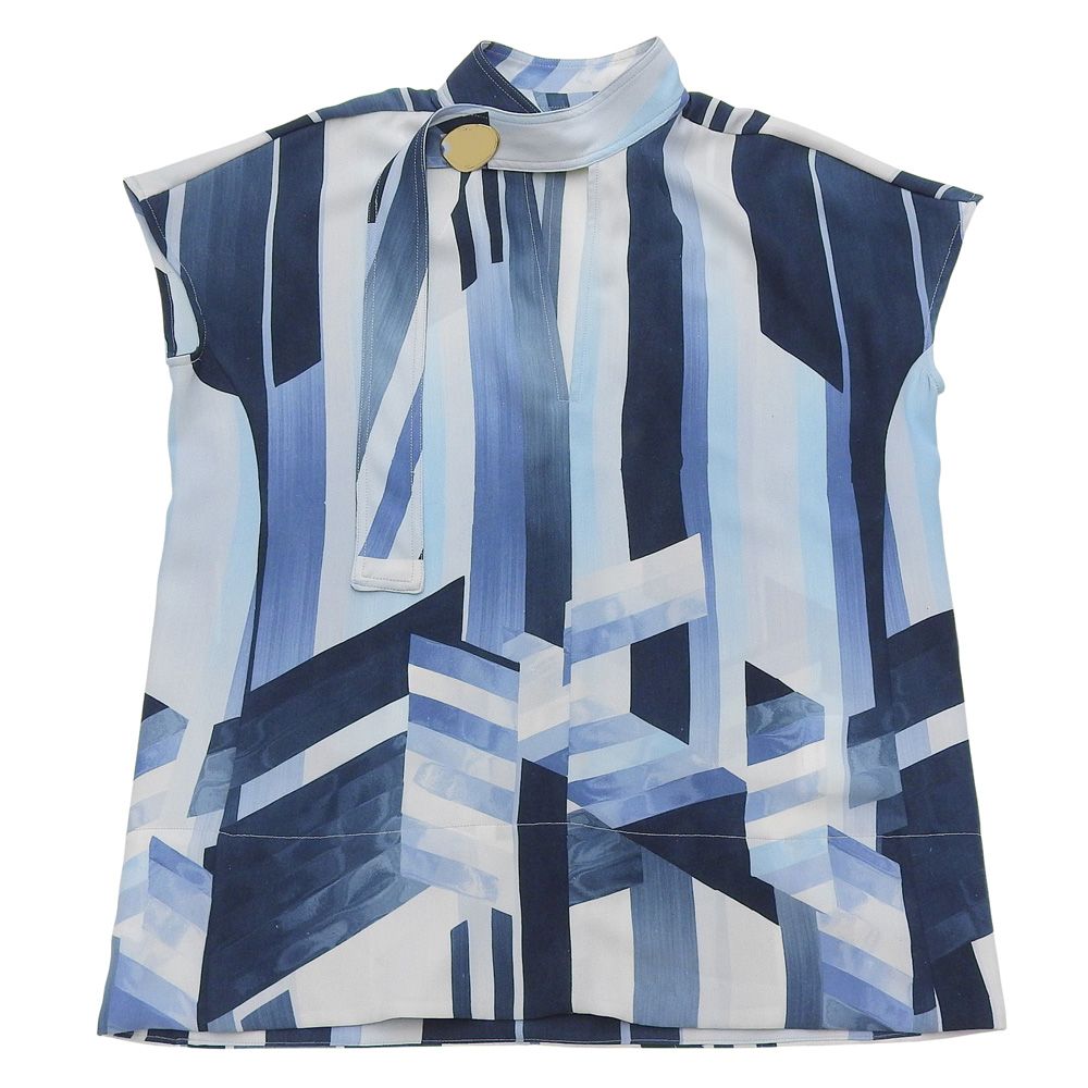 HARUNOBUMURATA ハルノブムラタ フレンチスリーブ ボウタイ ブラウス トップス レディース ブルー系 34 別注 HM25S715 34