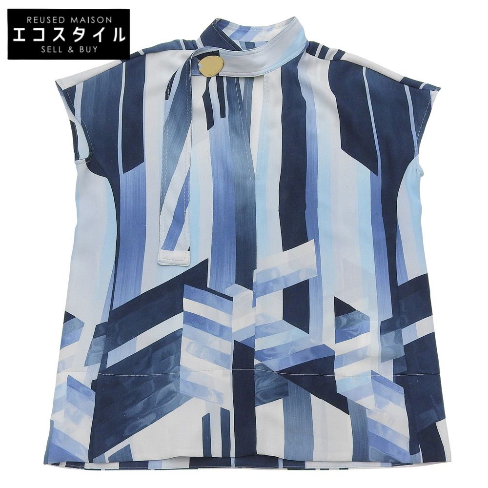 HARUNOBUMURATA ハルノブムラタ フレンチスリーブ ボウタイ ブラウス トップス レディース ブルー系 34 別注 HM25S715 34