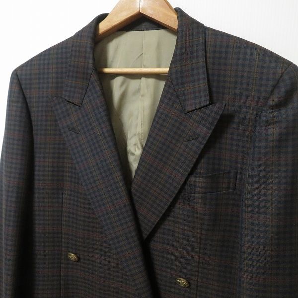 anc バーバリー BURBERRY ジャケット 深緑 黄色 D4B チェック 金ボタン