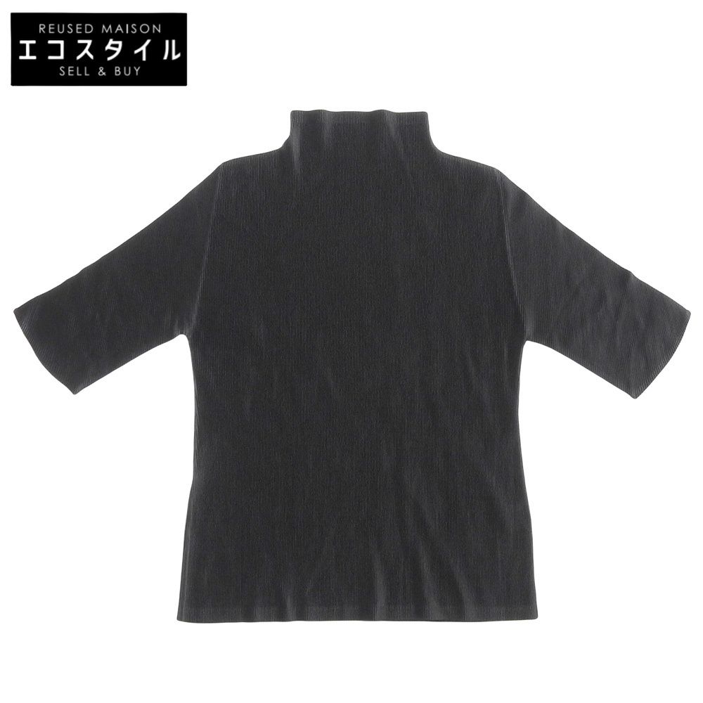 PLEATS PLEASE プリーツプリーズ プリーツボトルネック カットソー トップス レディース ブラック 03 PP02FK113 03