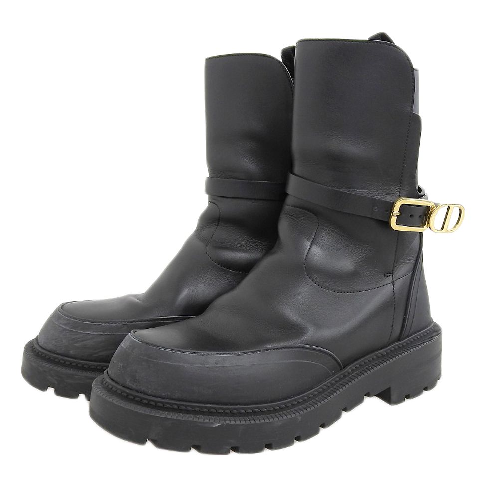 Christian Dior クリスチャンディオール BOOT シューズ レディース 黒 ブラック 36 1 2 SI 0822