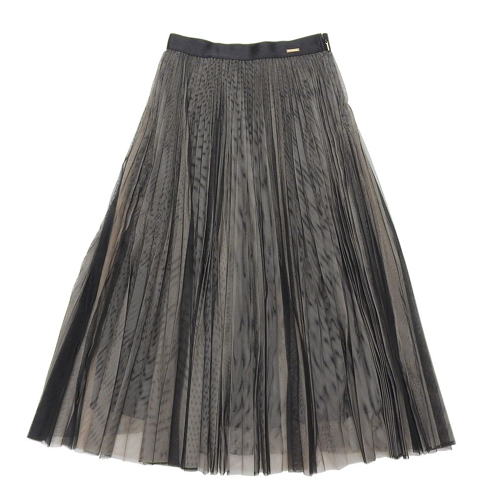EPOCA エポカ チュール プリーツ スカート レディース ブラック ベージュ 38 M5S22-805-09 38