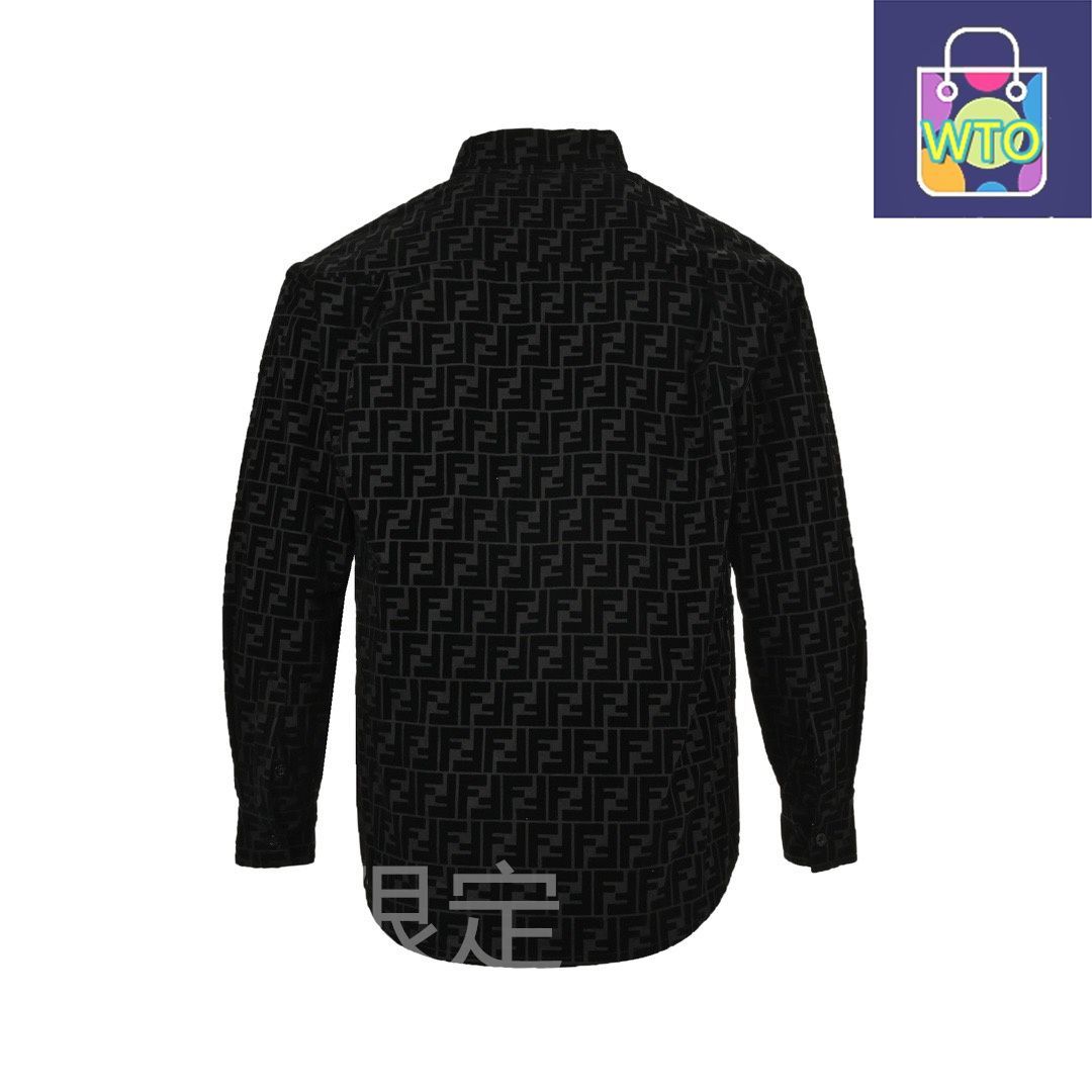 今日 Fendi フェンディ FF植絨オールオーバーシャツ 洗濯でベロアが脱落しにくい特性を持つ