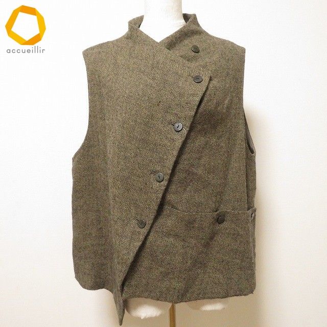 wnc ジウセンソユニコ 慈雨 Sensounico ベスト ジレ 40 ベージュ系 変形 レディース 955895