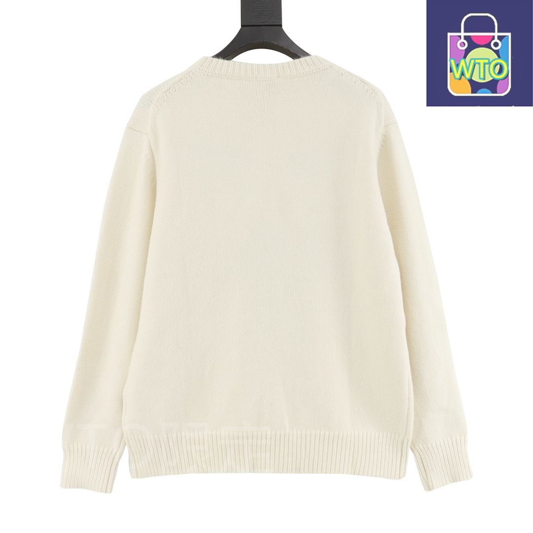 今日 Burberry バーバリー バトルホースキャシミヤ提花セーターシリーズ 羊毛-キャシミヤ混紡生地-提花編み