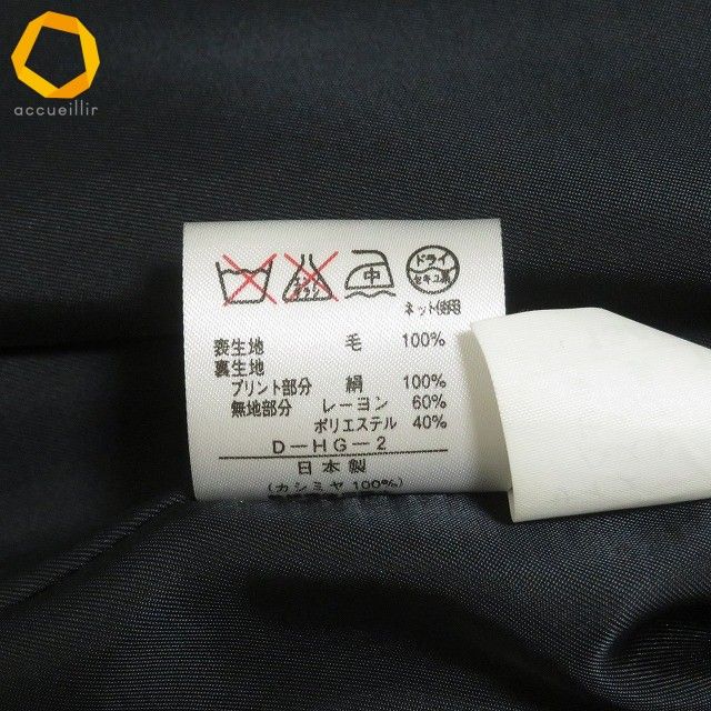 wnc レオナール LEONARD コート チェスターコート 13AR 黒 カシミア