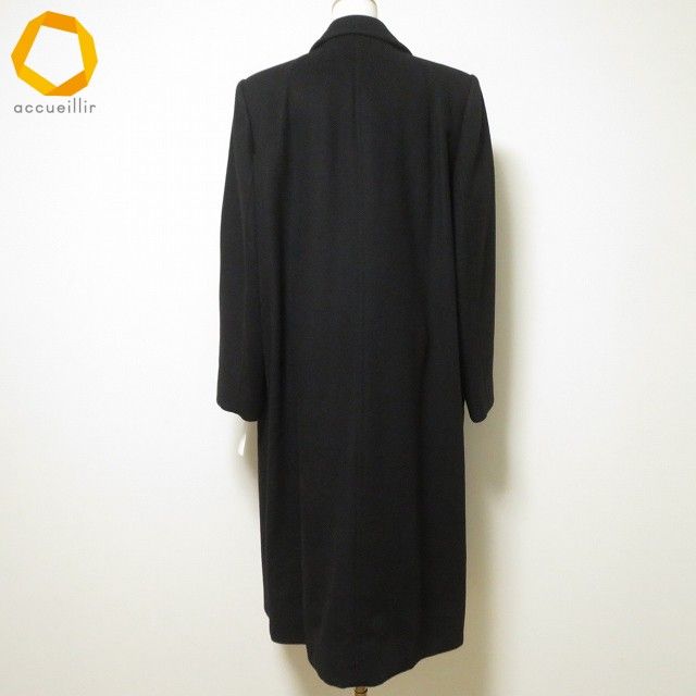 wnc レオナール LEONARD コート チェスターコート 13AR 黒 カシミア