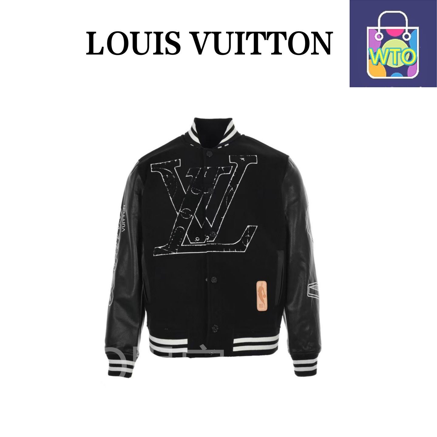 今日 Louis Vuitton ルイ ヴィトン NBA コラボレーションベースボールジャケット 立体刺繍工芸を備える