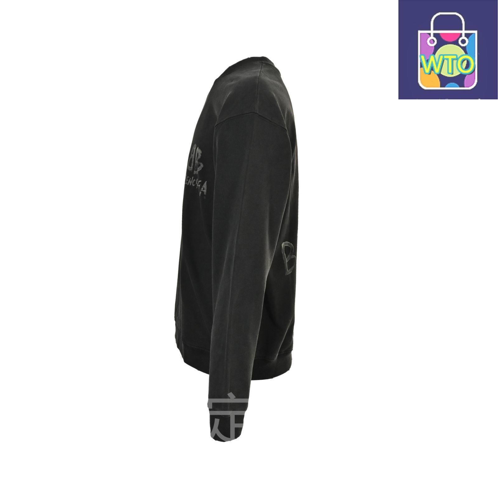 今日 Balenciaga バレンシアガ 手描き夜光プリント丸首スウェット 420G精梳棉生地で耐久性と肌触りを両立