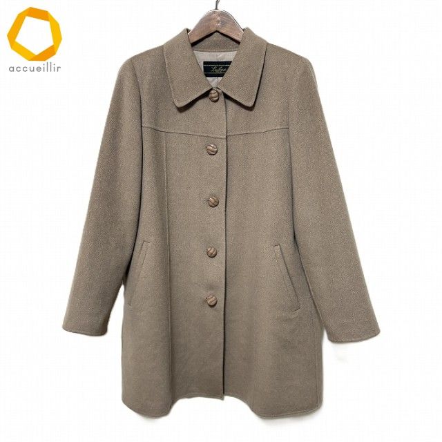 wnc レリアン Leilian コート 11 ベージュ カシミヤ レディース 960207