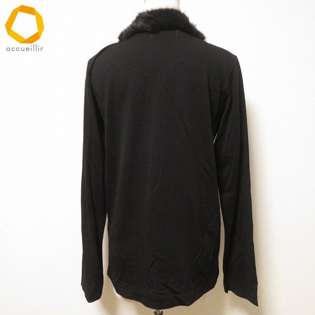 wnc ローブドシャンブルコムデギャルソン robe de chambre COMME des GARCONS カットソー 黒 ファー ヴィンテージ レディース 961219