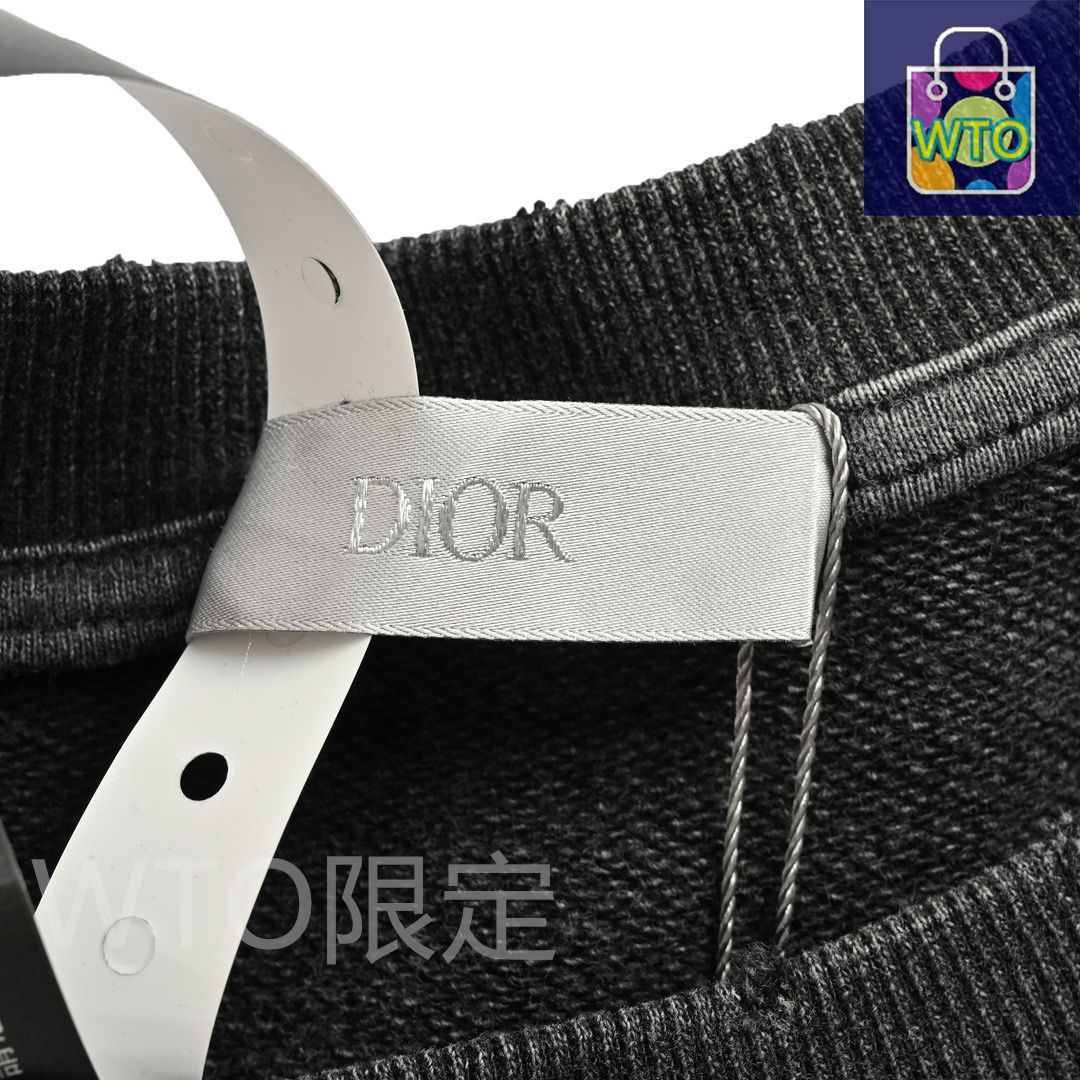 刺繍ロゴウォッシュド丸首スウェット 高グラム重ニットコットンで肌触りが充実