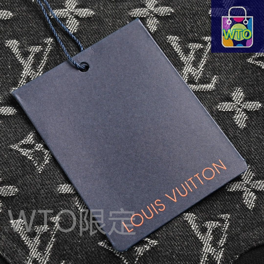 ヴィトン モノグラムつなぎ丸首スウェット