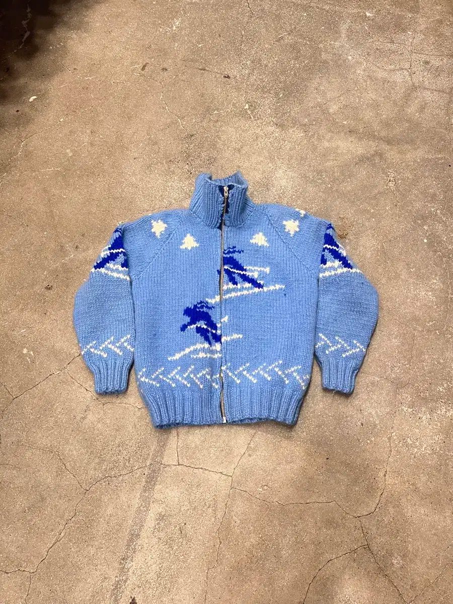 rare カウチン スキー ニット ジップアップ