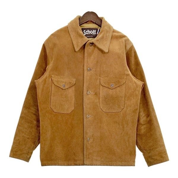 schott ショット スエード シャツジャケット レザー 本革 USA製