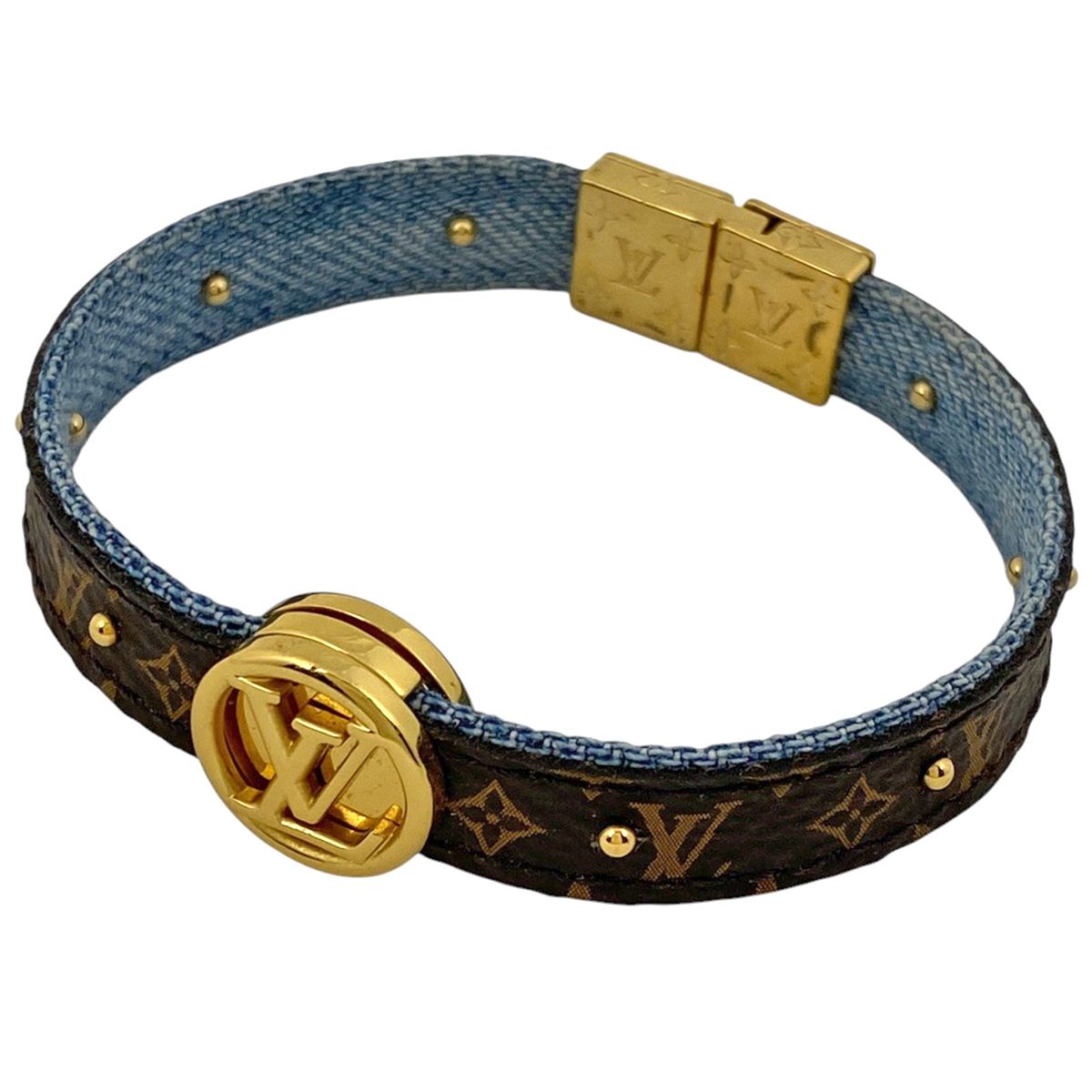 値下げ 未使用 LOUIS VUITTO ブレスレット リバーシブル デニム｜LOUIS