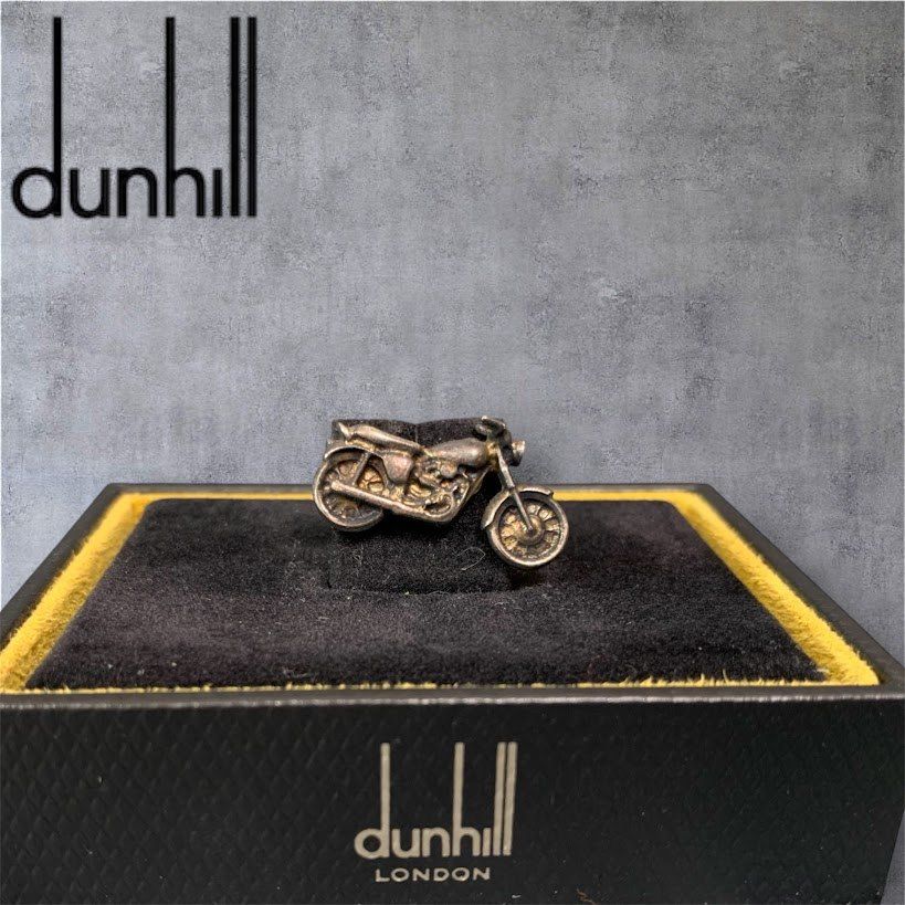 ☆ dunhill ダンヒル バイク シルバー925 ピンバッジ ピンズ - メルカリ