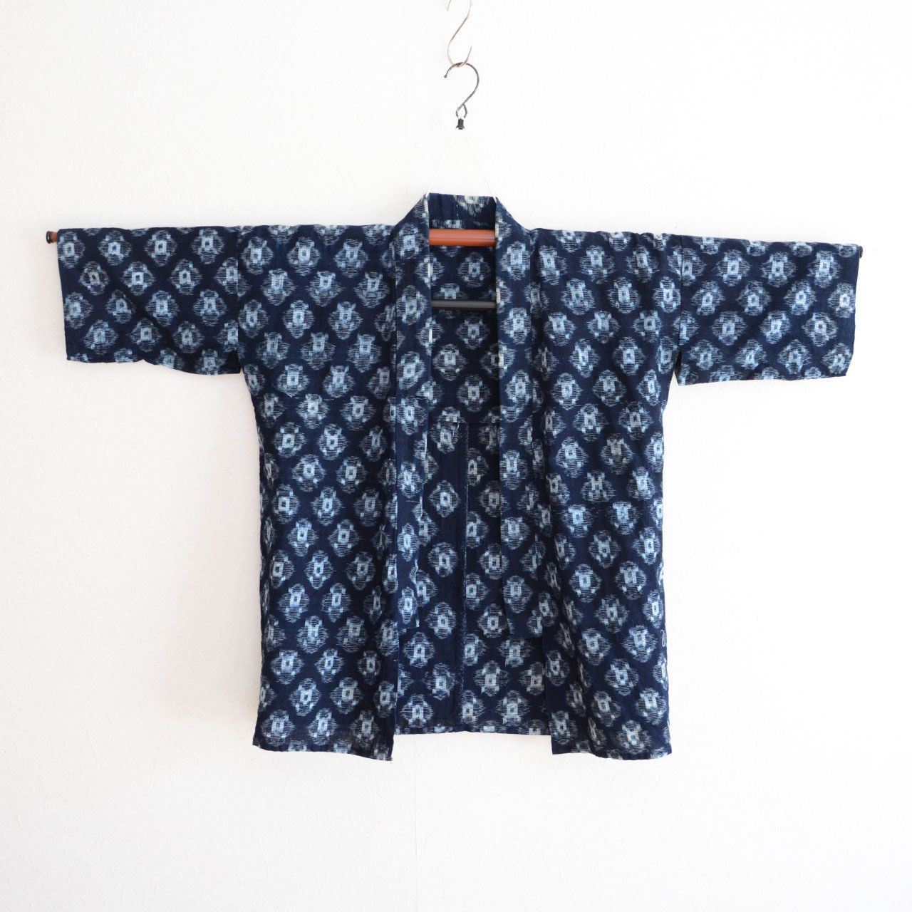 野良着 藍染 絣 木綿 古布 着物｜昭和中期 ジャパンヴィンテージ