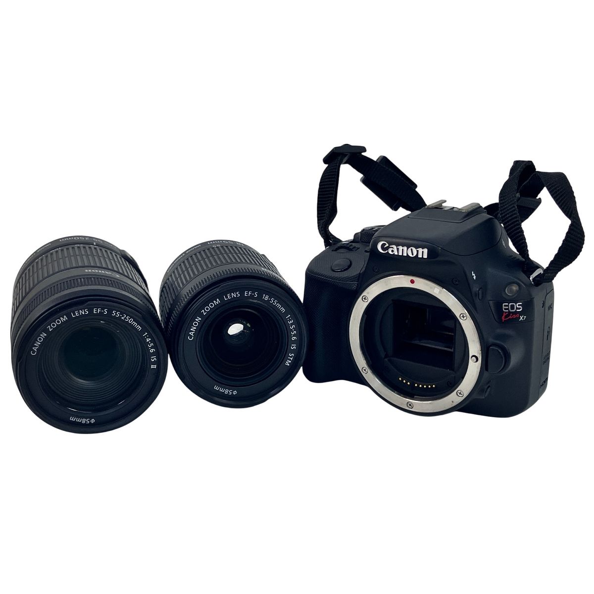 Canon EOS kiss x7 ダブル レンズ キット DS126441 EFS 18-55mm 55-250mm デジタル 一眼レフ Z10607022