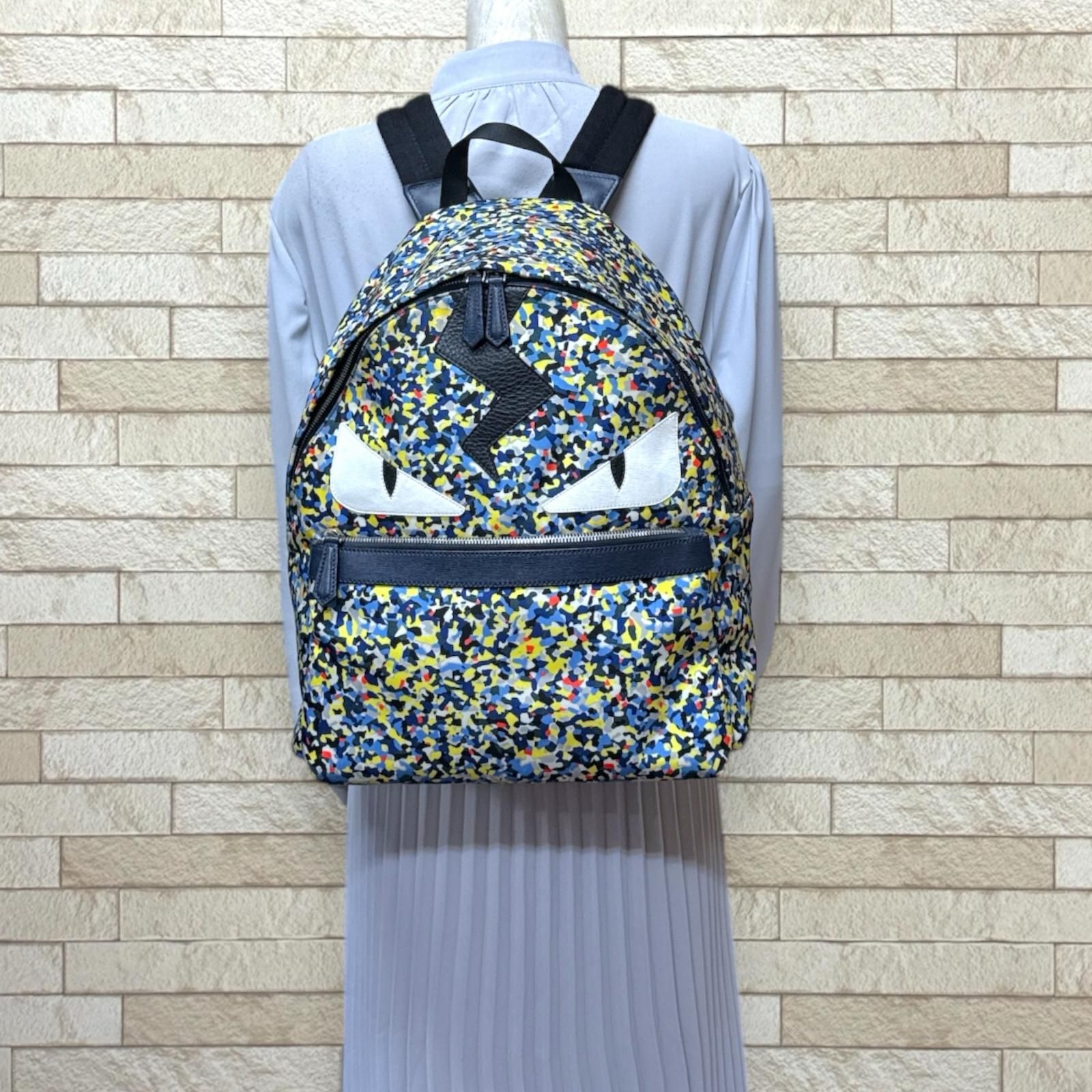 フェンディ バッグバグズ リュック・デイパック ナイロン 7VZ012-5WH