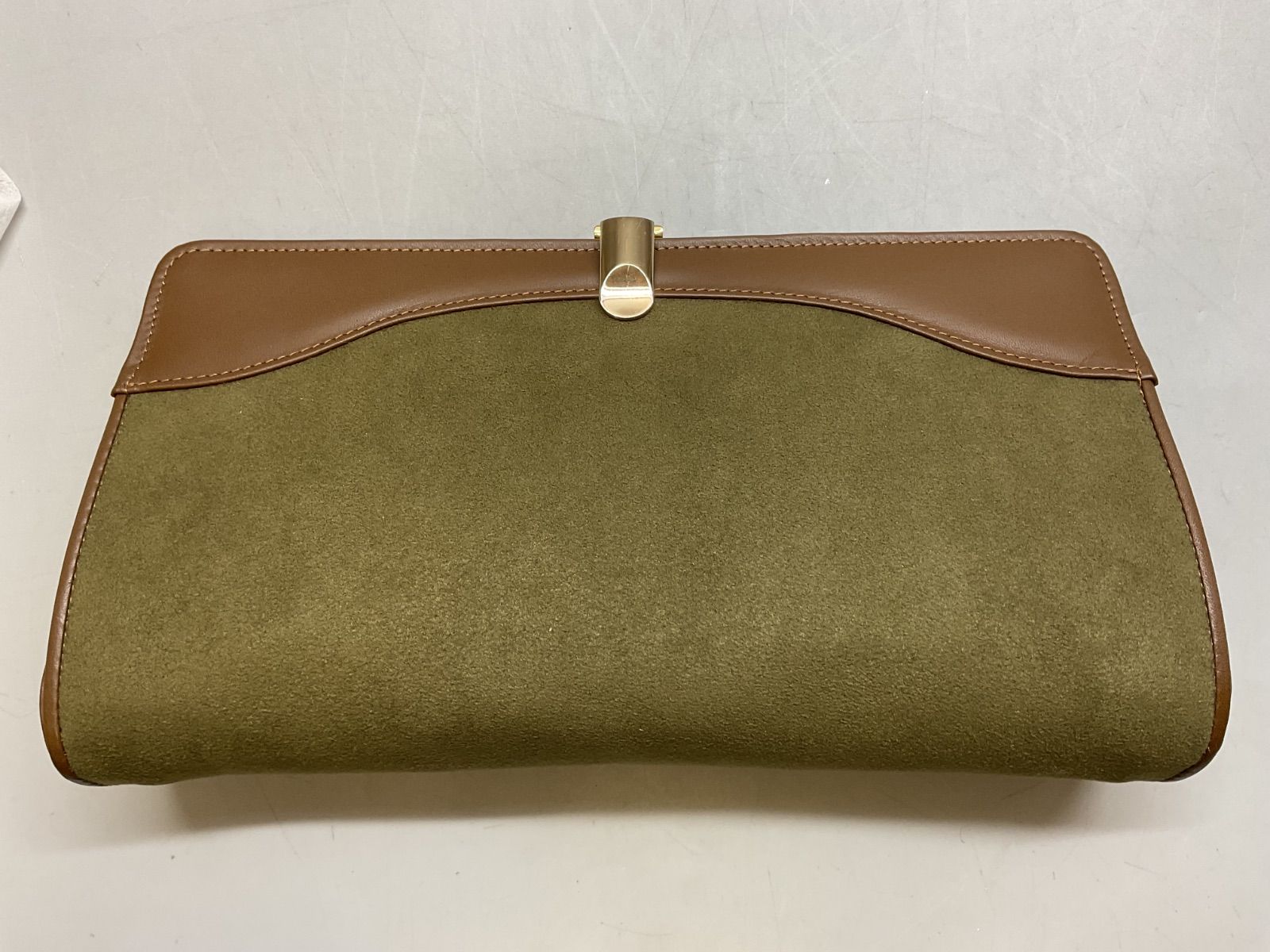 Bag29 MIYUKI クラッチバック ハンドバック パーティバッグ モスグリーン カーキ がま口