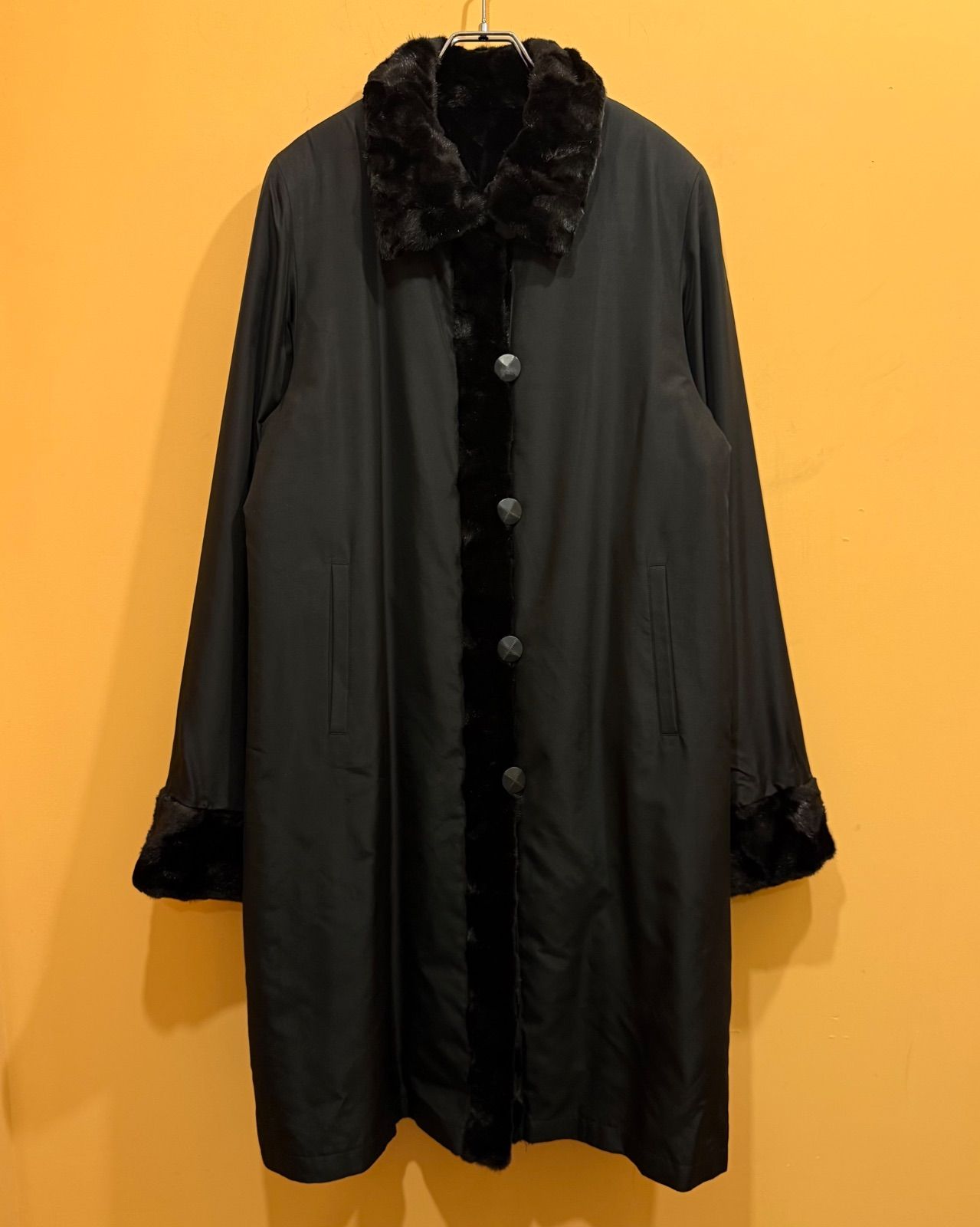 リバーシブル 2way シェアードミンク × シルク100% 毛皮コート altima