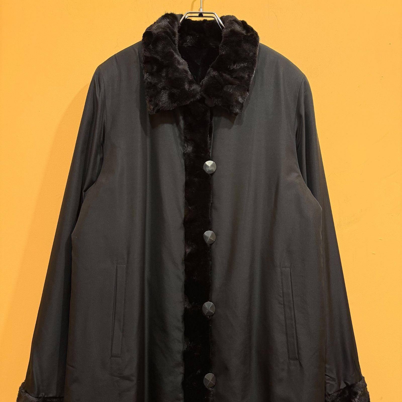 リバーシブル 2way シェアードミンク × シルク100% 毛皮コート altima